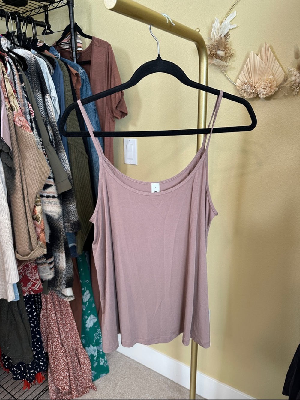 37. Modal silk-blend spaghetti strap tank